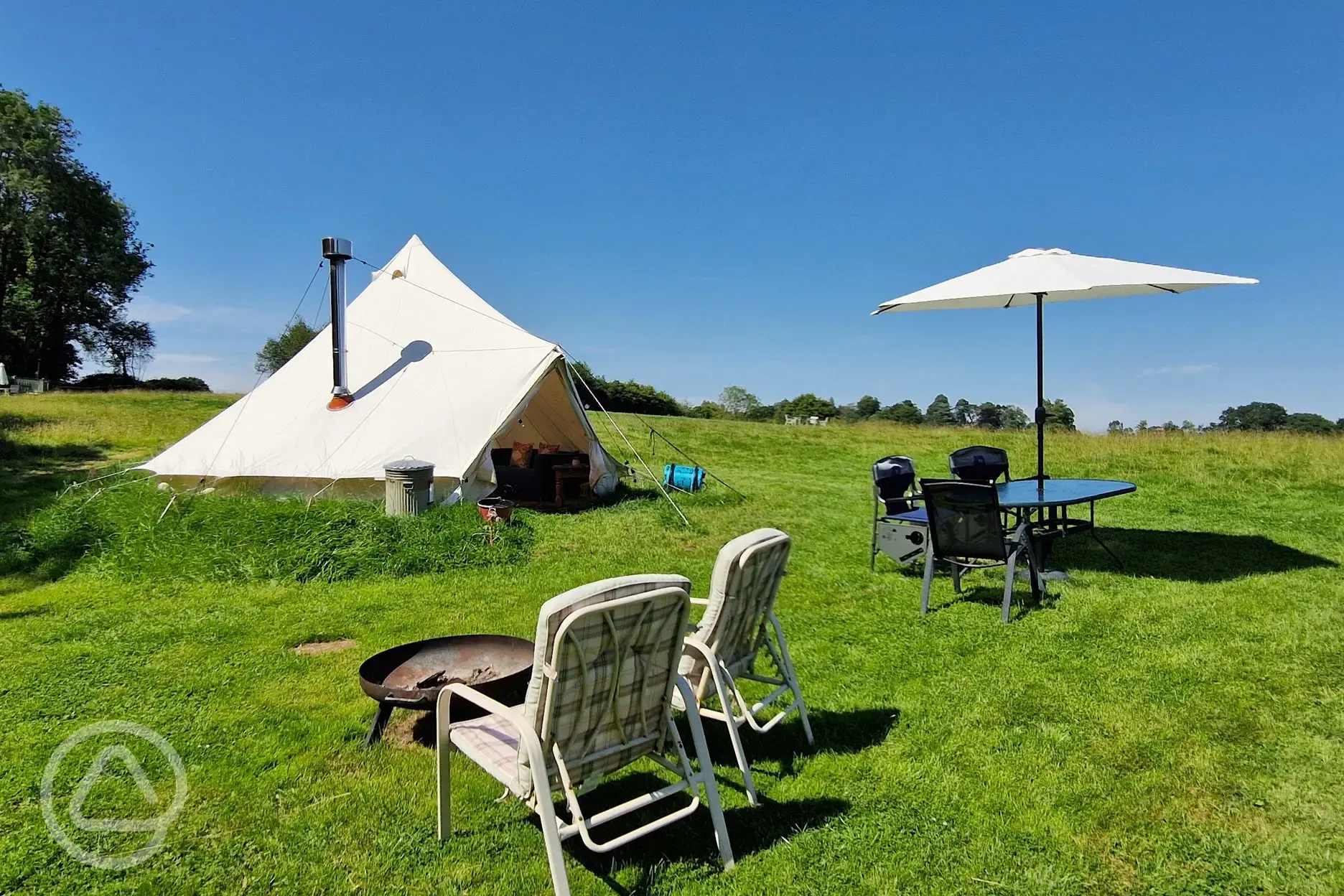 Blue bell tent