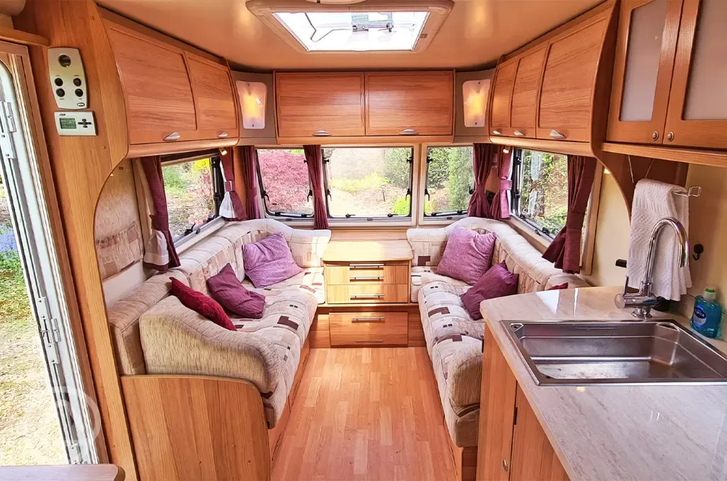 Touring caravan interior