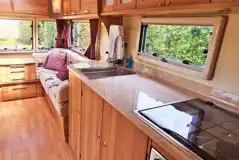 Touring caravan kitchen area Touring caravan kitchen area