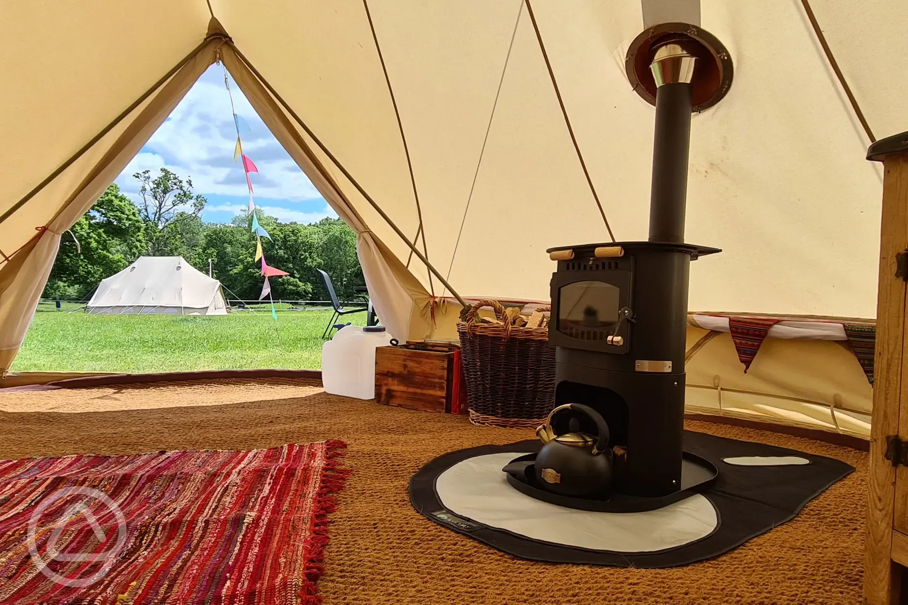 Bell tent wood burning stove