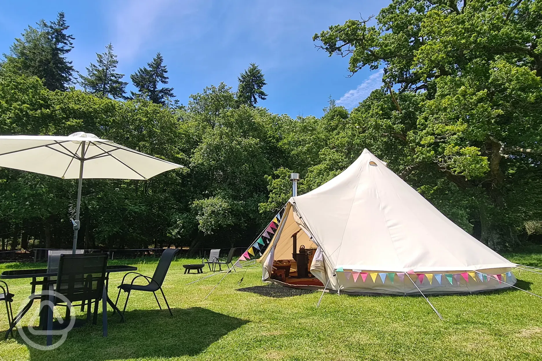 Red bell tent