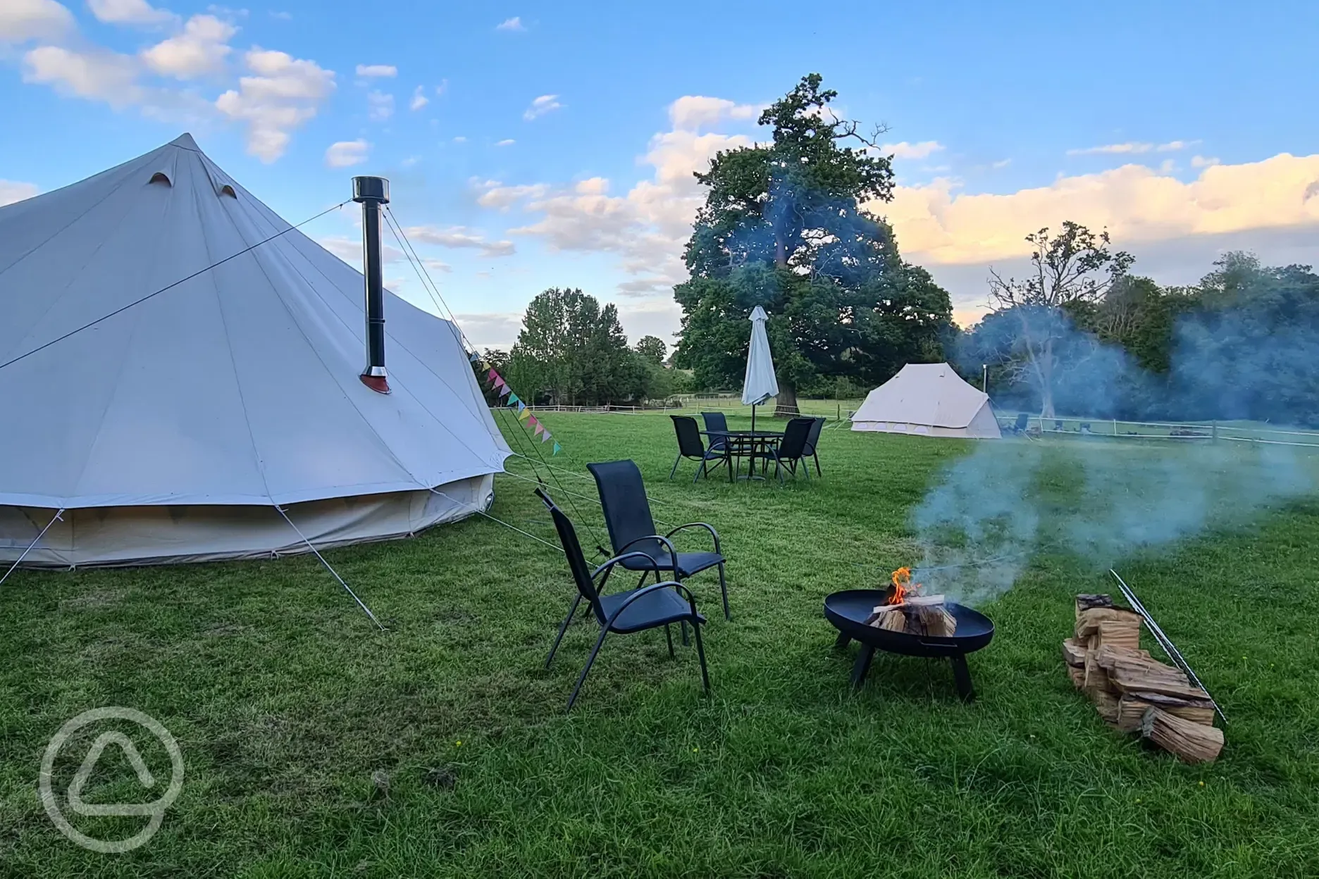 Red bell tent