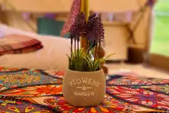Blue bell tent interior Blue bell tent interior