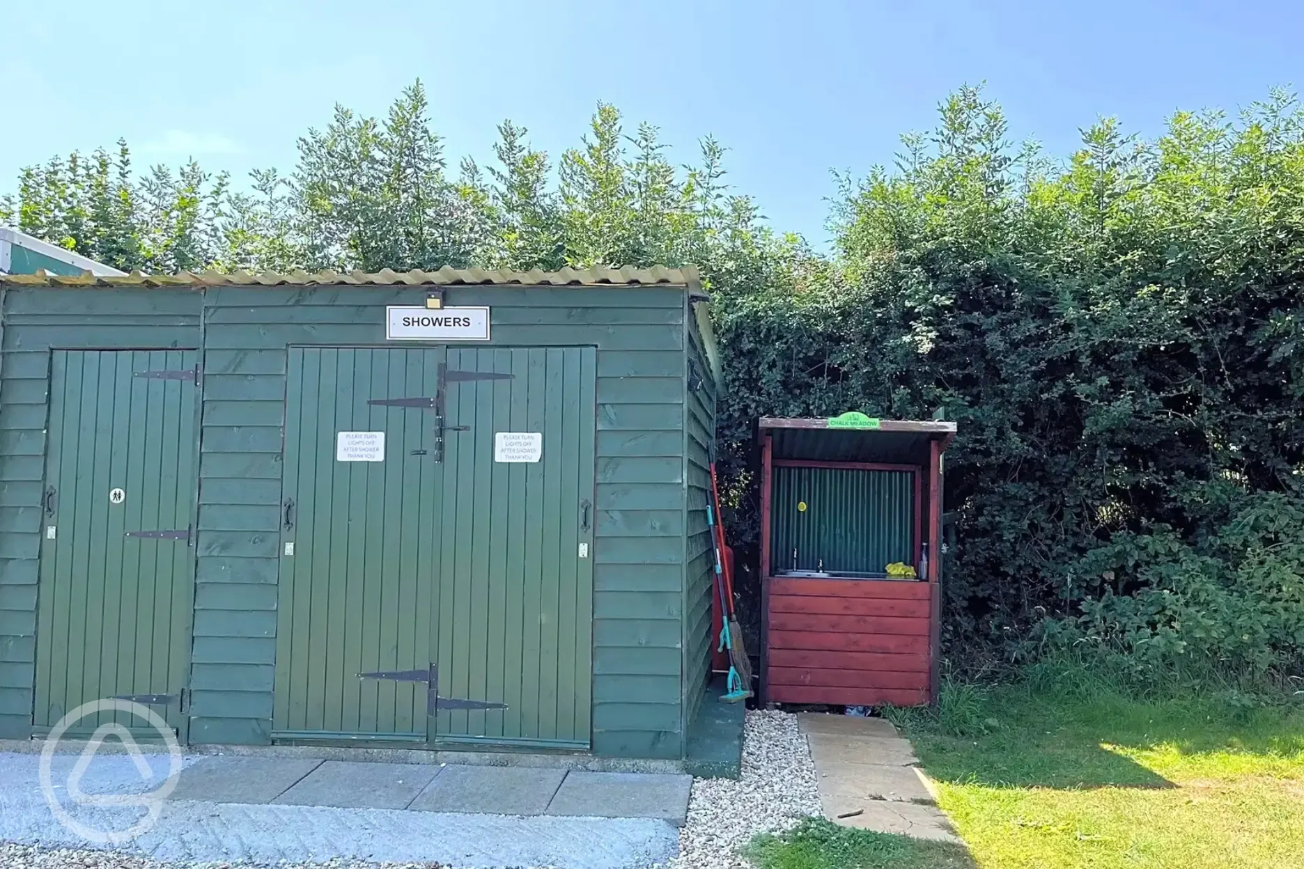 Undercover washing up area