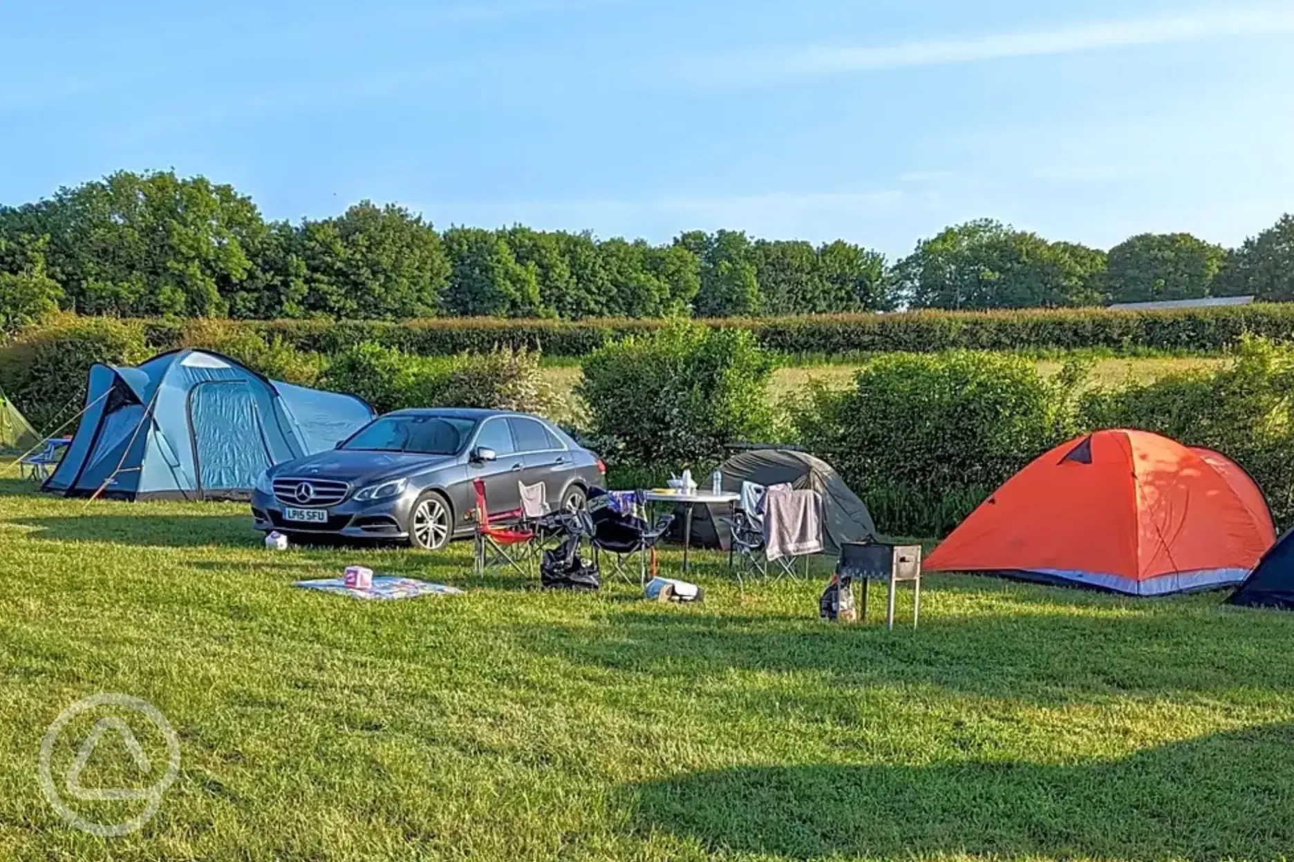 Non electric grass 10m x 10m tent pitches