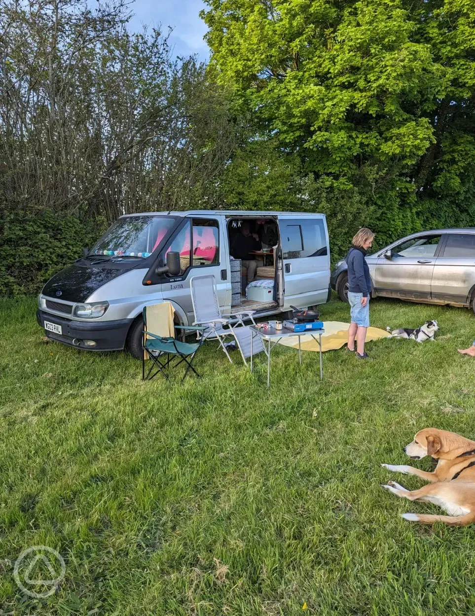 Non electric grass campervan pitches