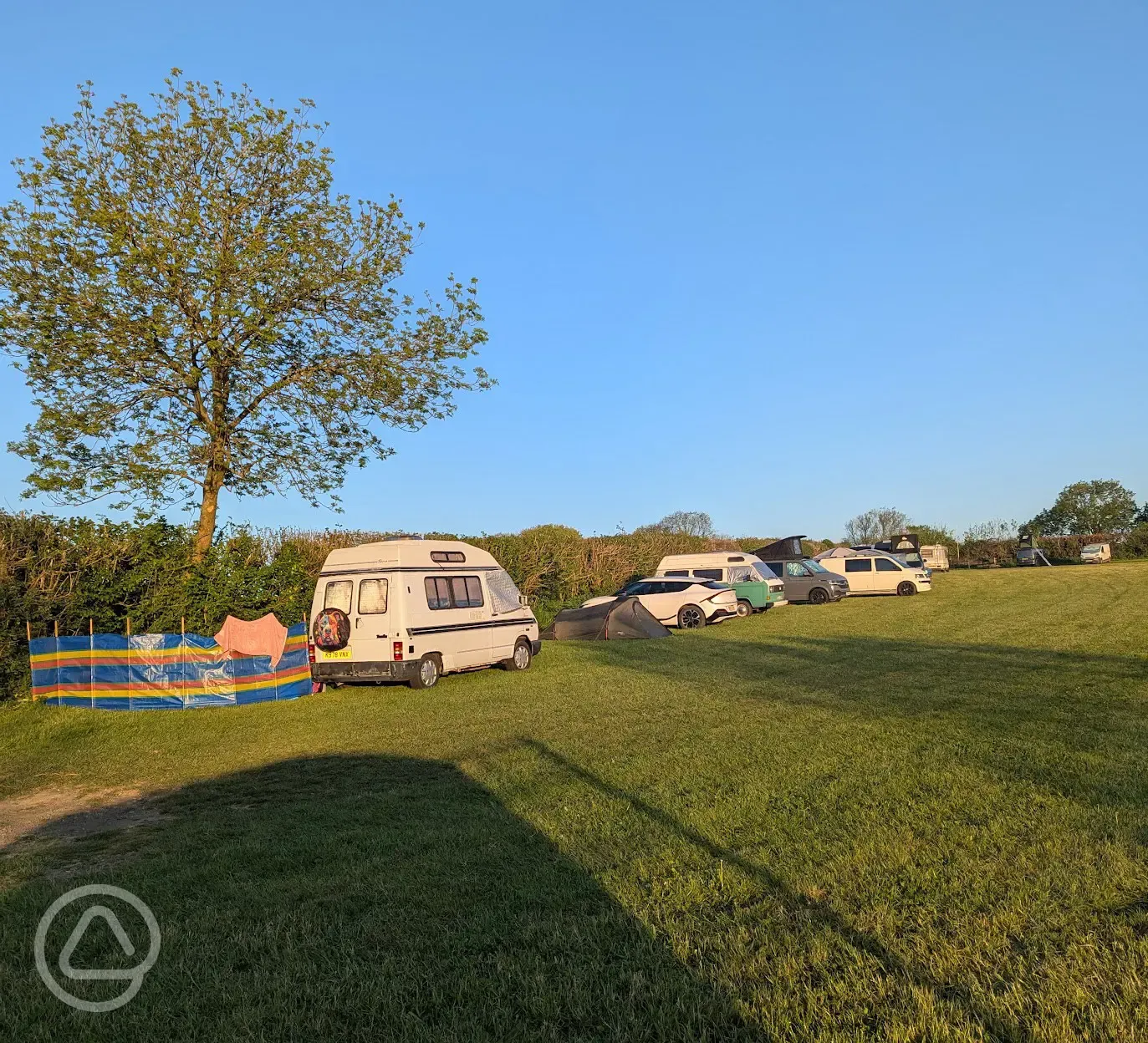 Non electric grass campervan pitches