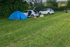 Non electric grass tent pitches