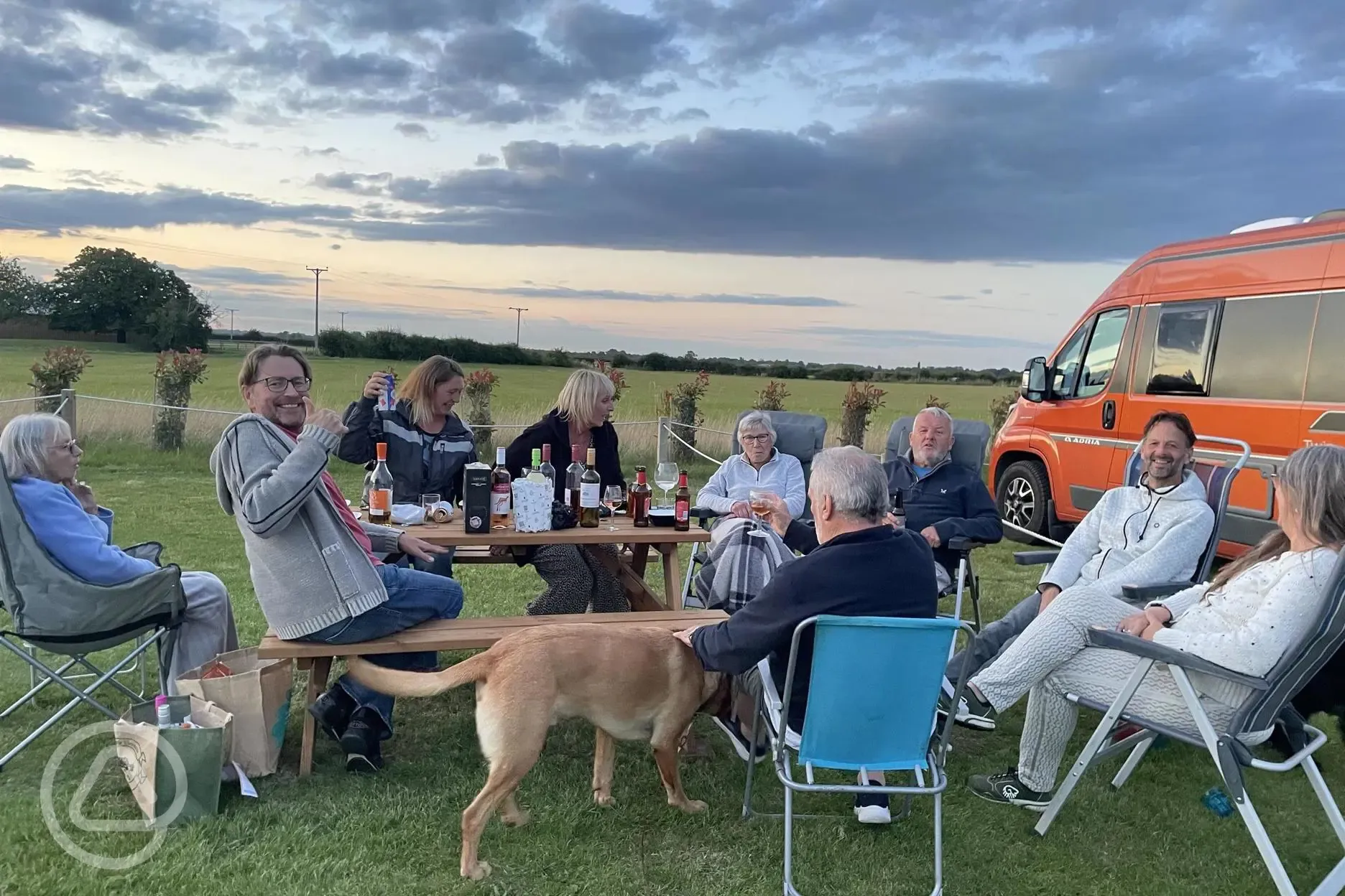 Campers enjoying the site