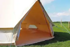 Unfurnished bell tent interior