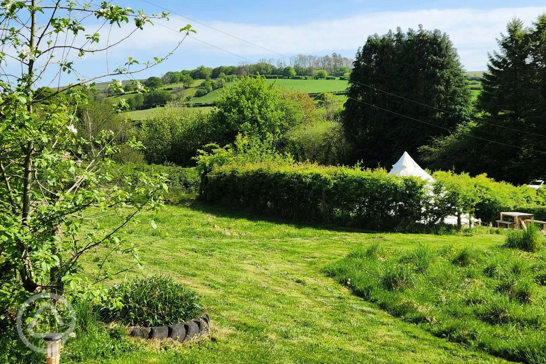 View from the bell tents