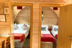 Squirrel pod with a twin and double bedroom