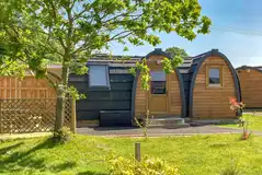 Squirrel pod with a hot tub