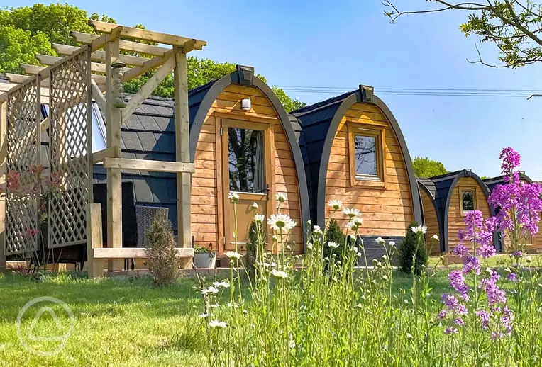 Rabbit glamping pod at School Farm Holidays