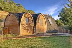 Owl pod with hot tub