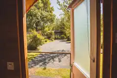 View from inside deluxe pod - Oak