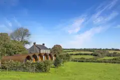 Pods with countryside views