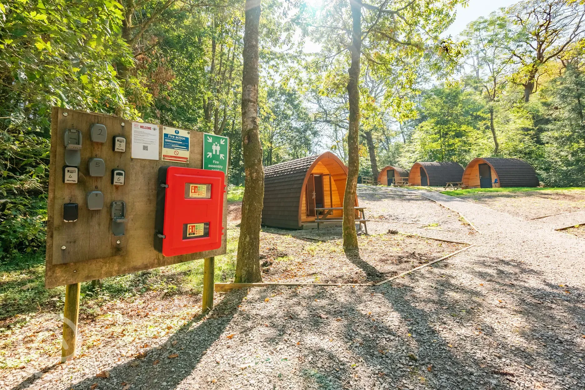 Camping pods and key locks