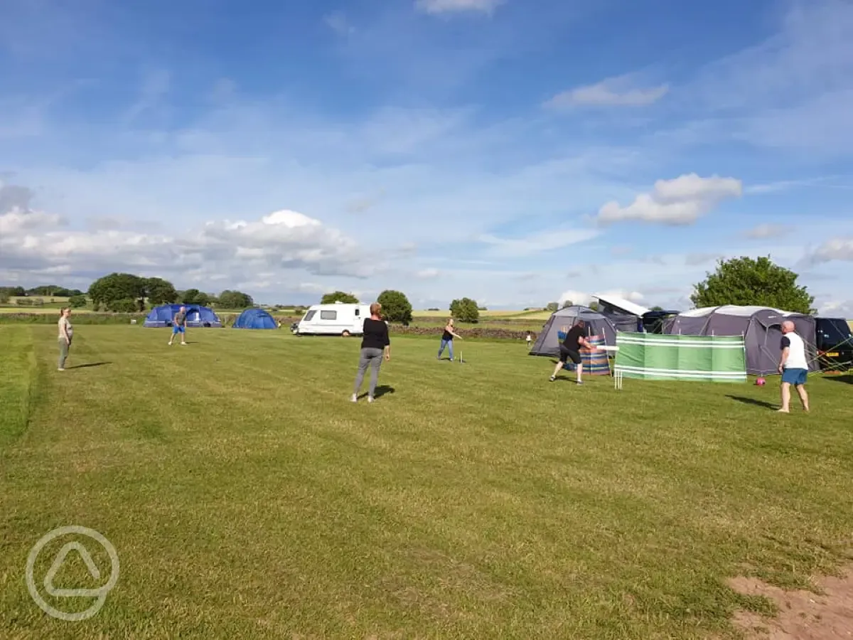Spacious camping field 