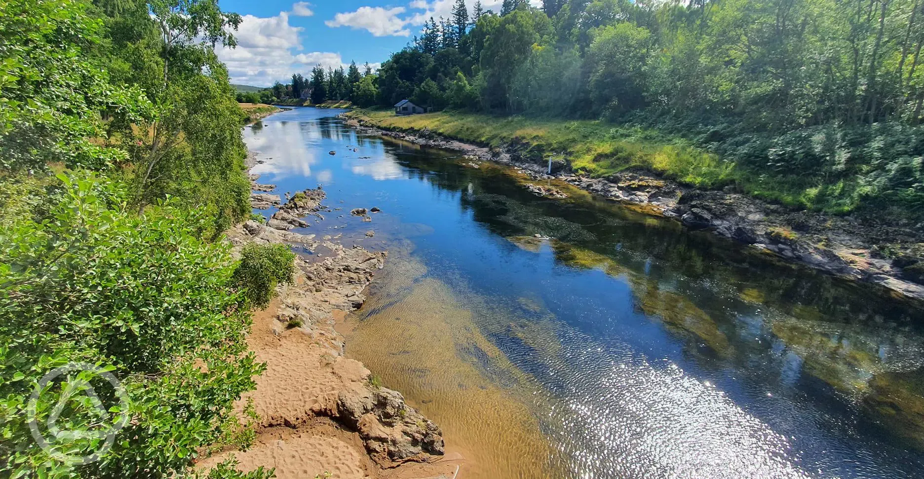 River next to site