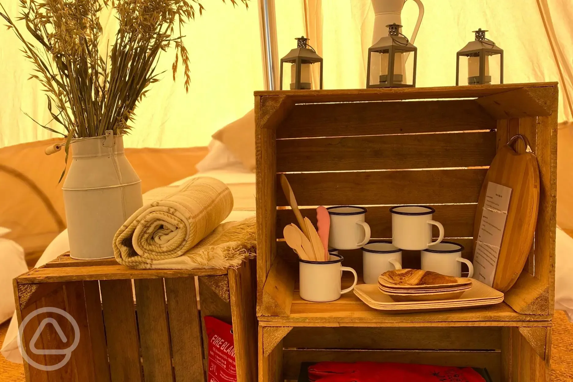 Sorrel bell tent cooking equipment
