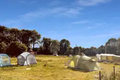 Non electric grass tent pitches