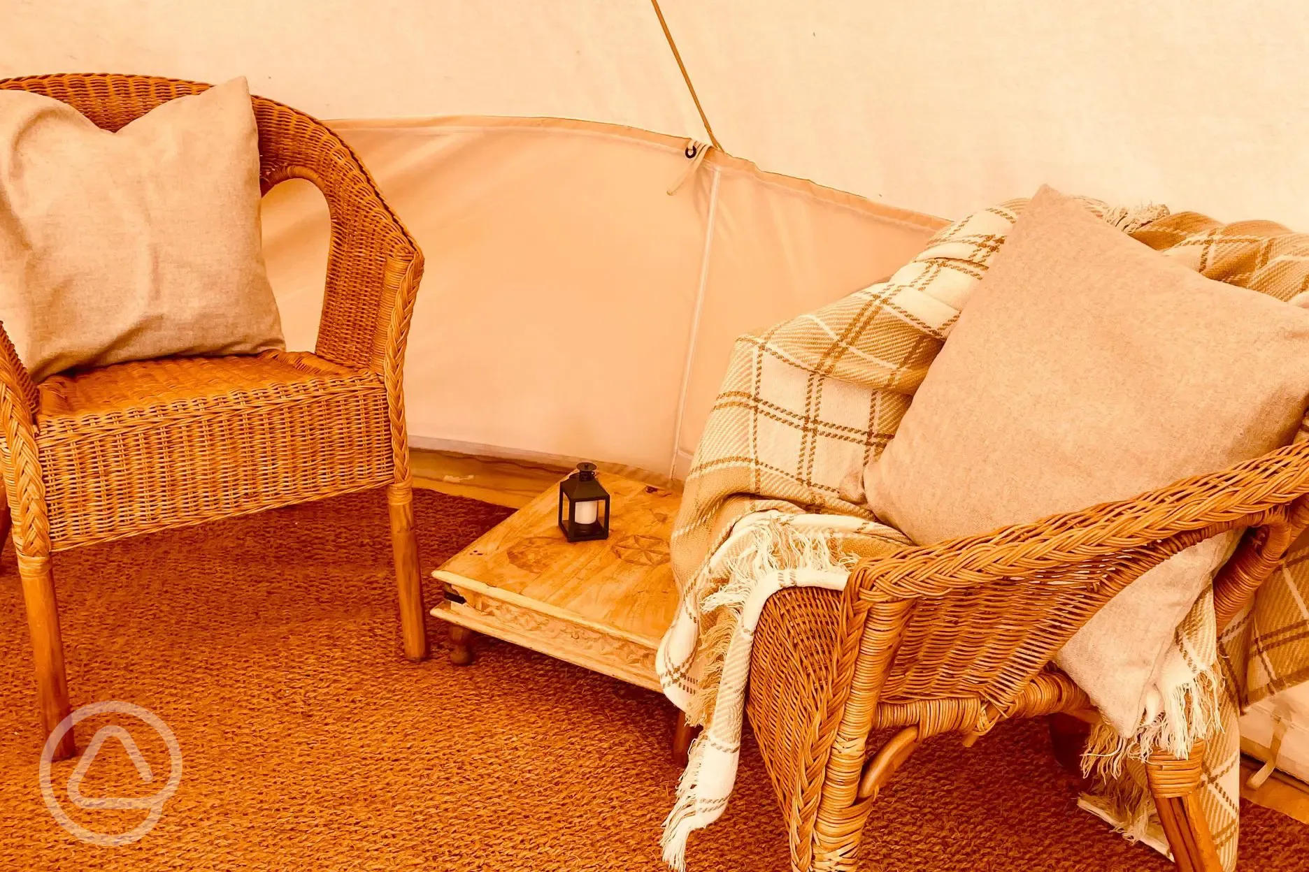 Tipi seating area