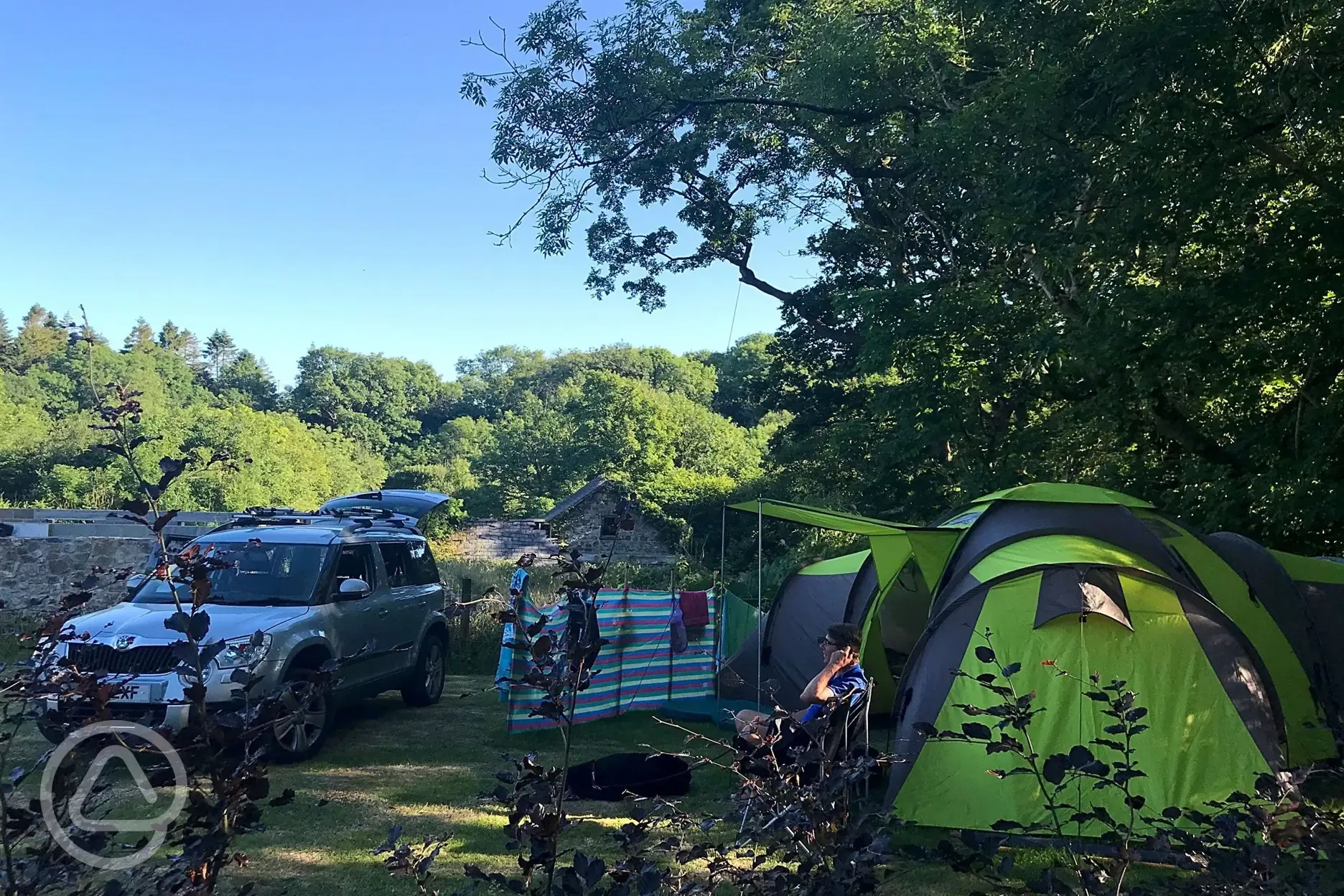 Grass tent pitches (optional electric)