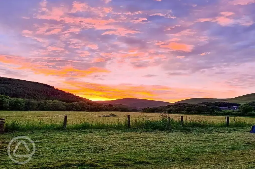 Sunset from the site