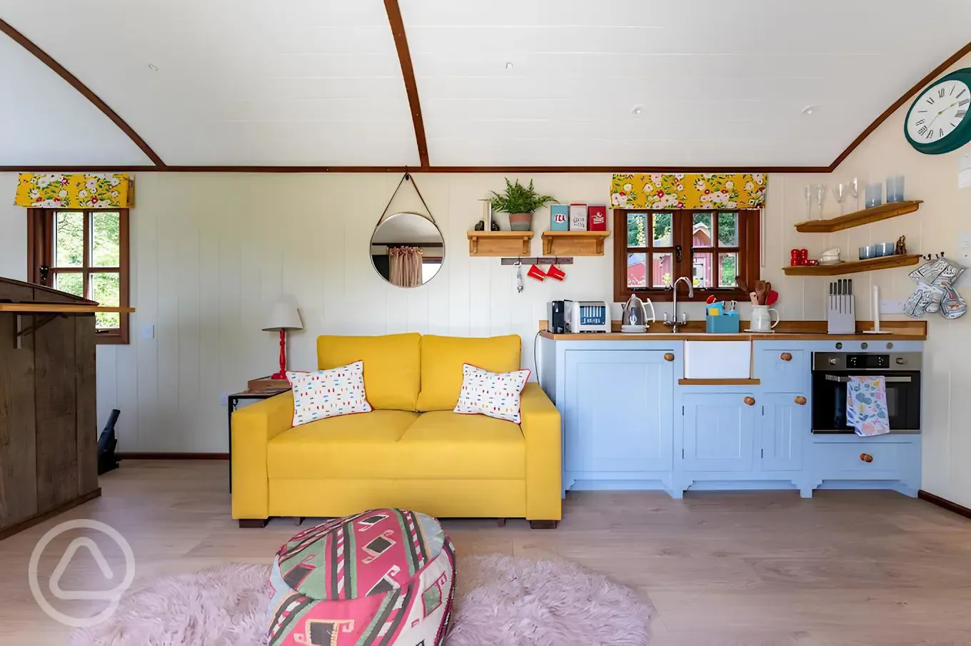 Shepherd's hut interior