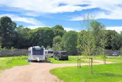 Electric hardstanding pitches at Walled Garden Caravan Park