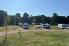 Electric hardstanding pitches at Walled Garden Caravan Park