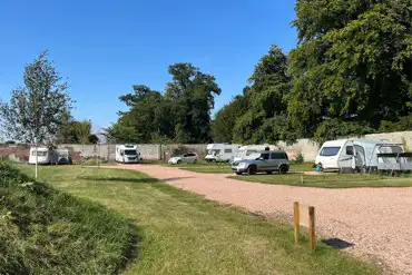 Electric hardstanding pitches at Walled Garden Caravan Park (awnings allowed)