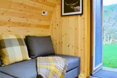 Pod sofa with views outside Pod sofa with views outside