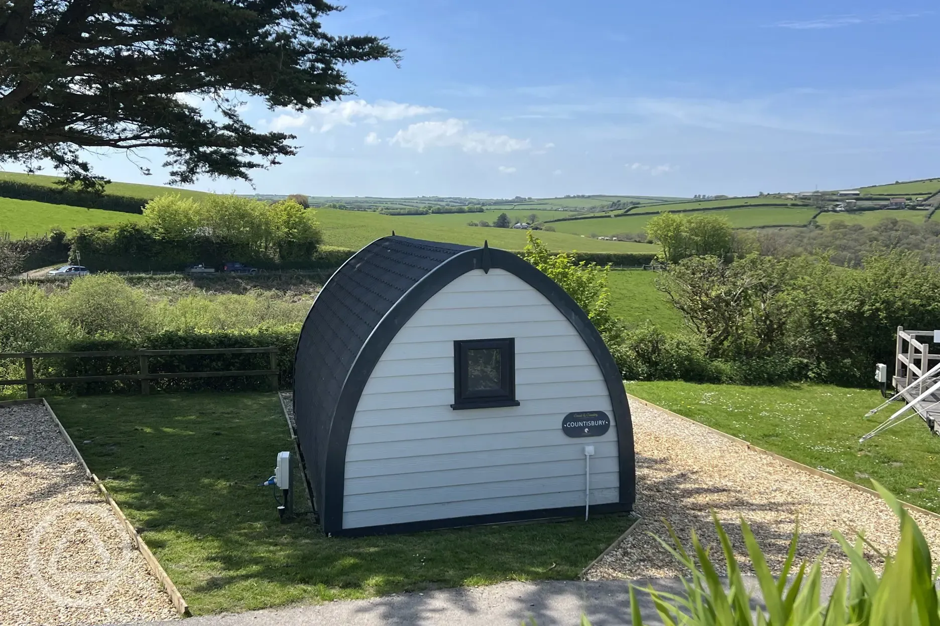 Alternate view of camping pod with valley views (pet friendly)