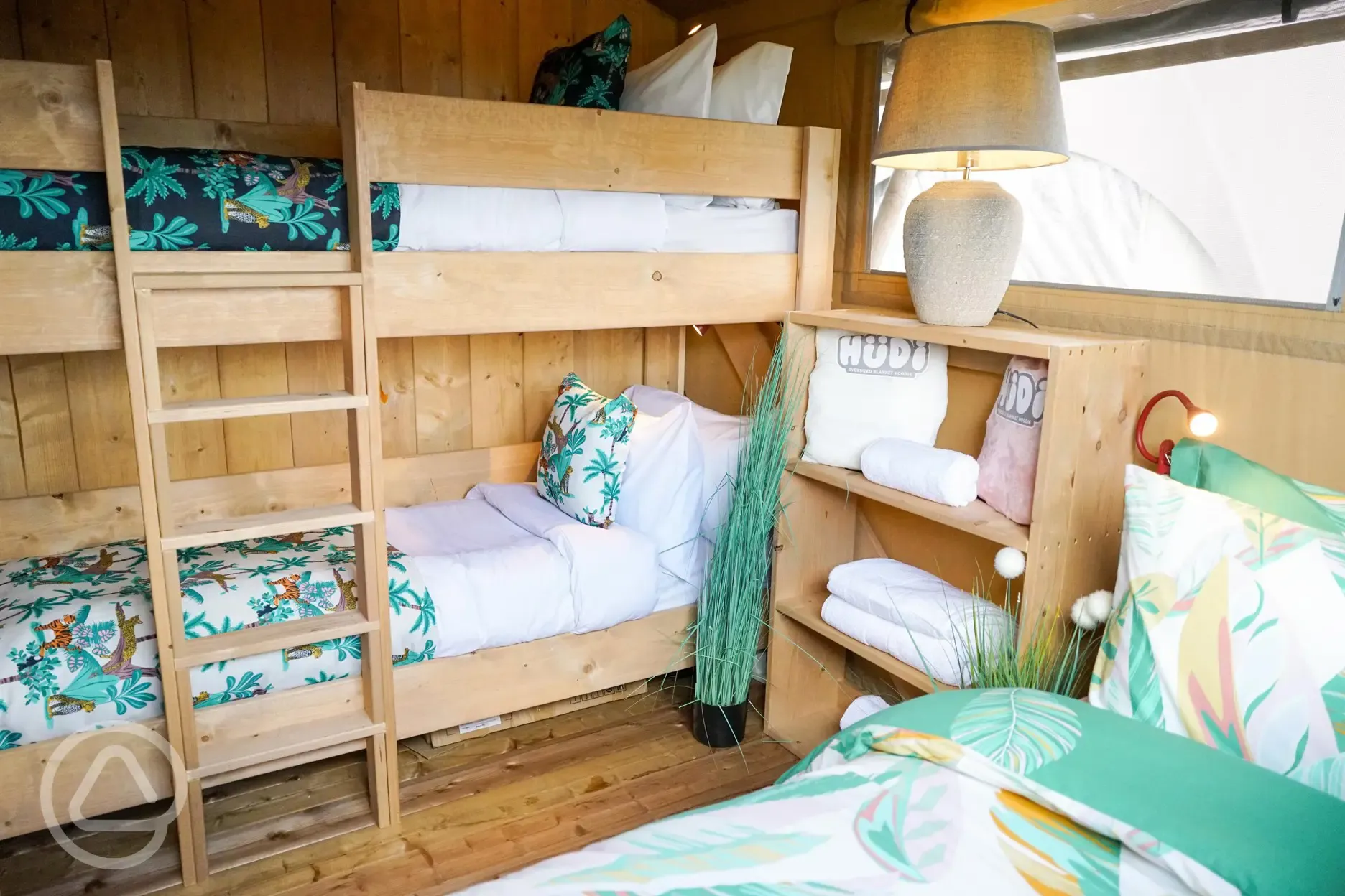 Safari tent single and bunk room (bedding included)