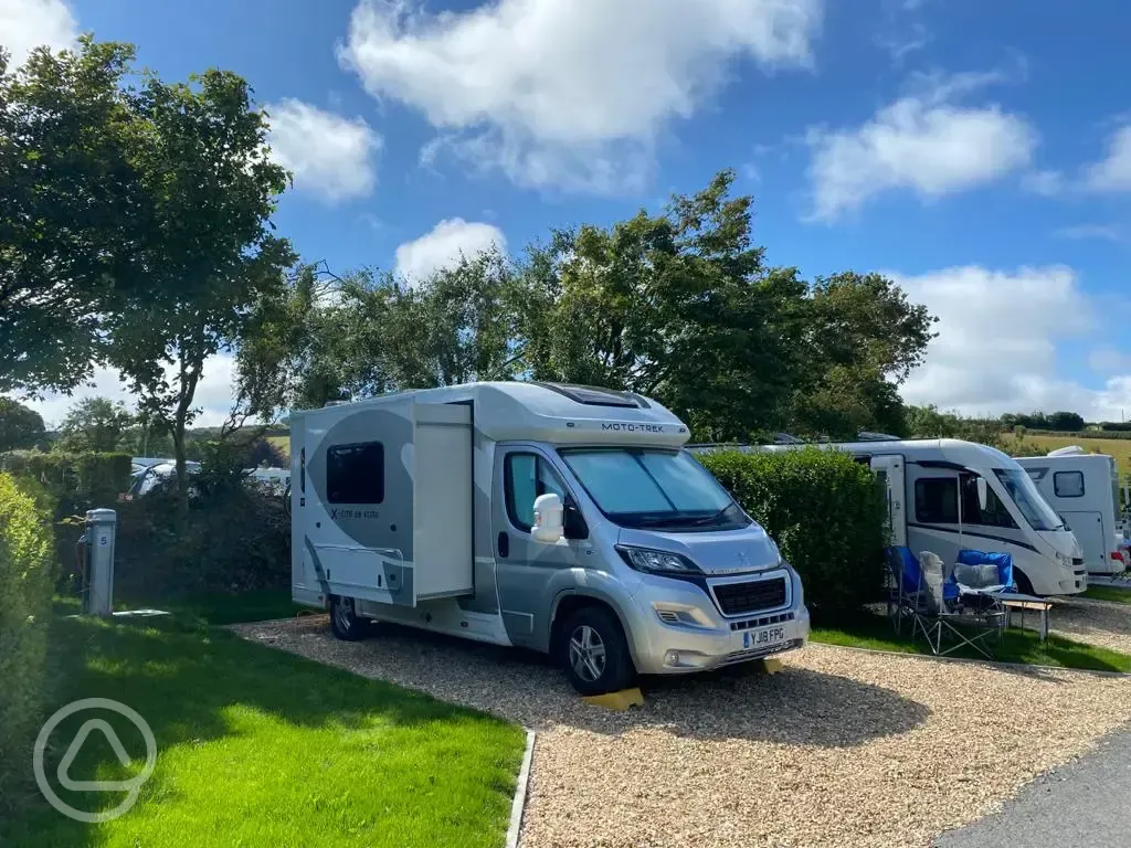 Hardstanding gravel pitches