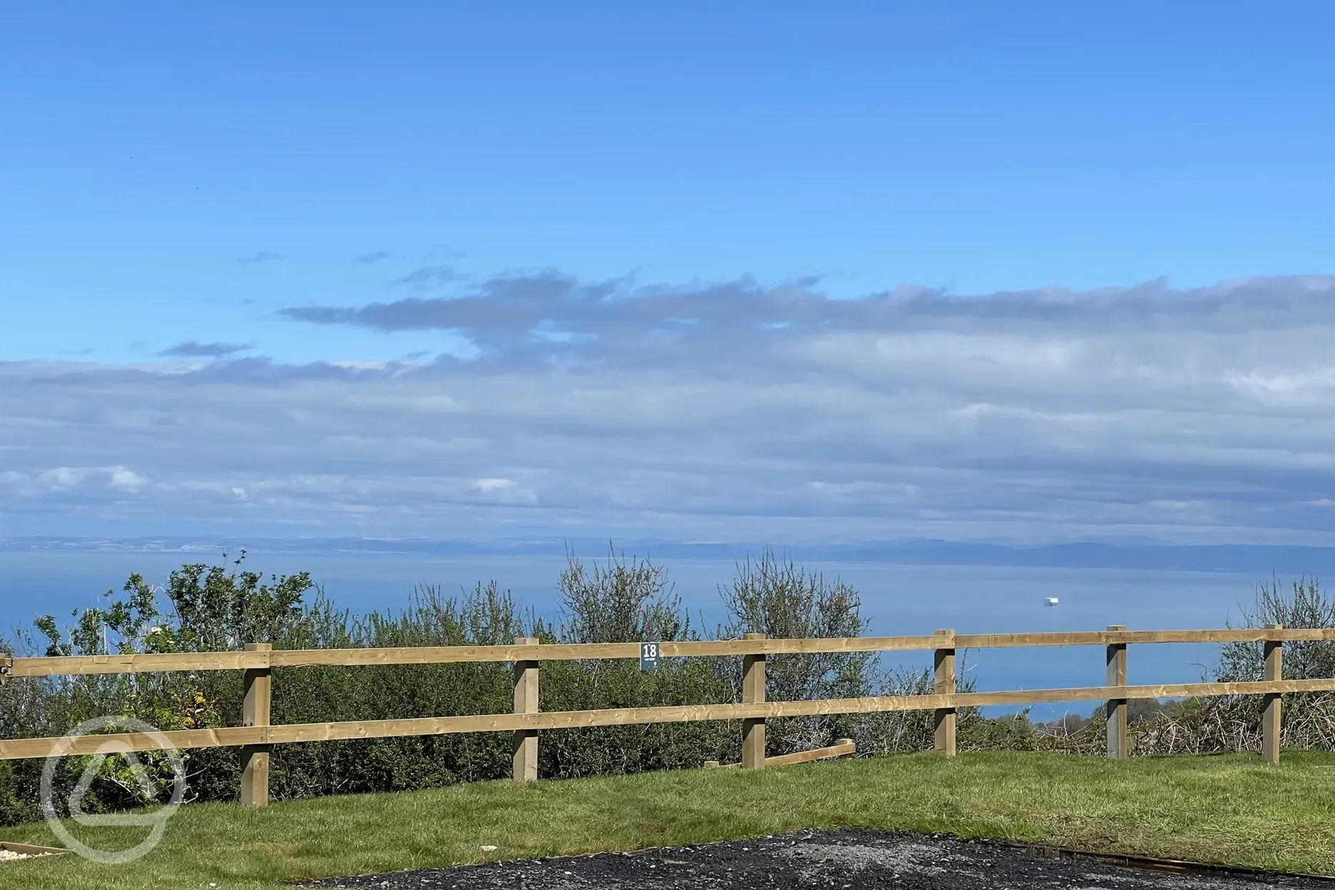 Hardstanding pitches with sea views 