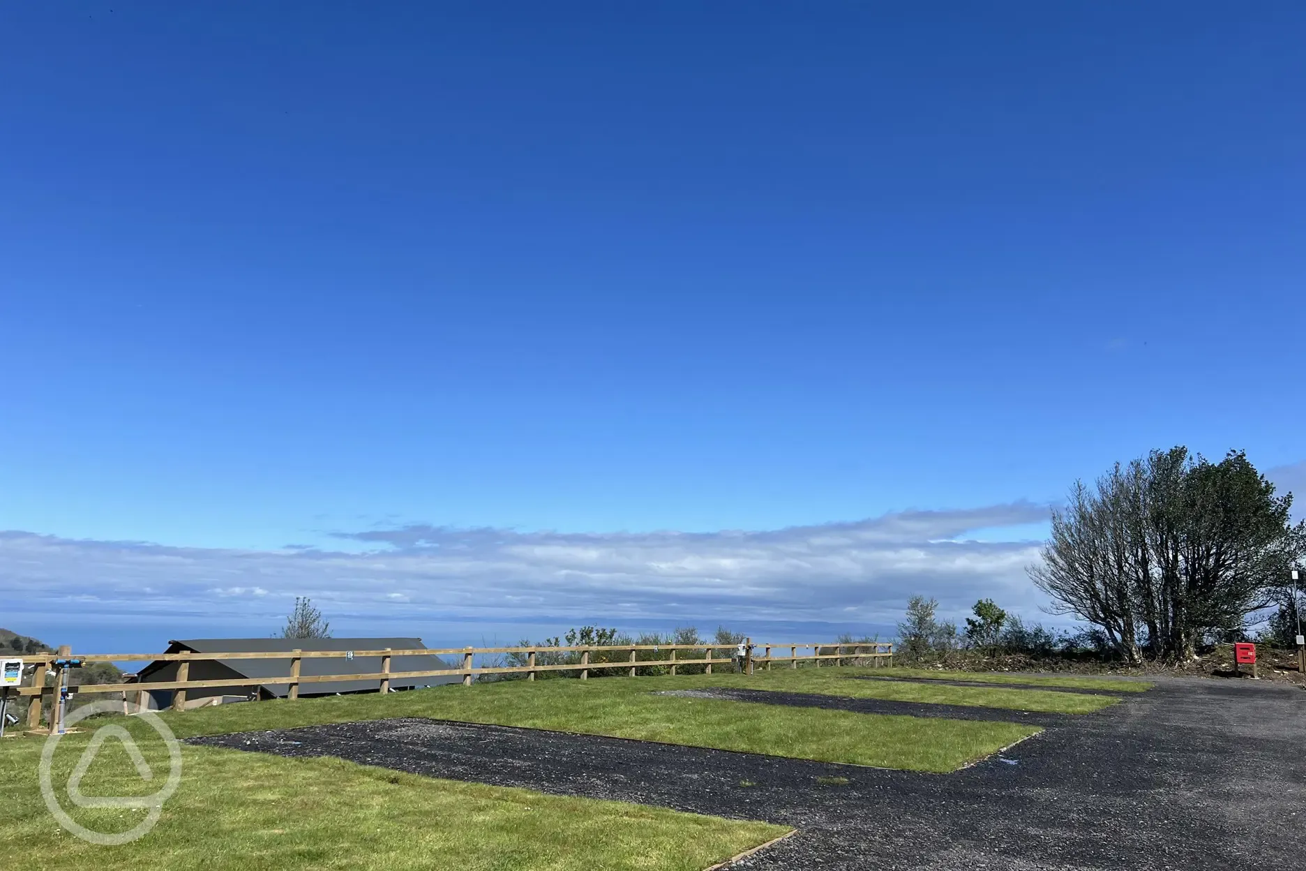 Hardstanding pitches with sea views 