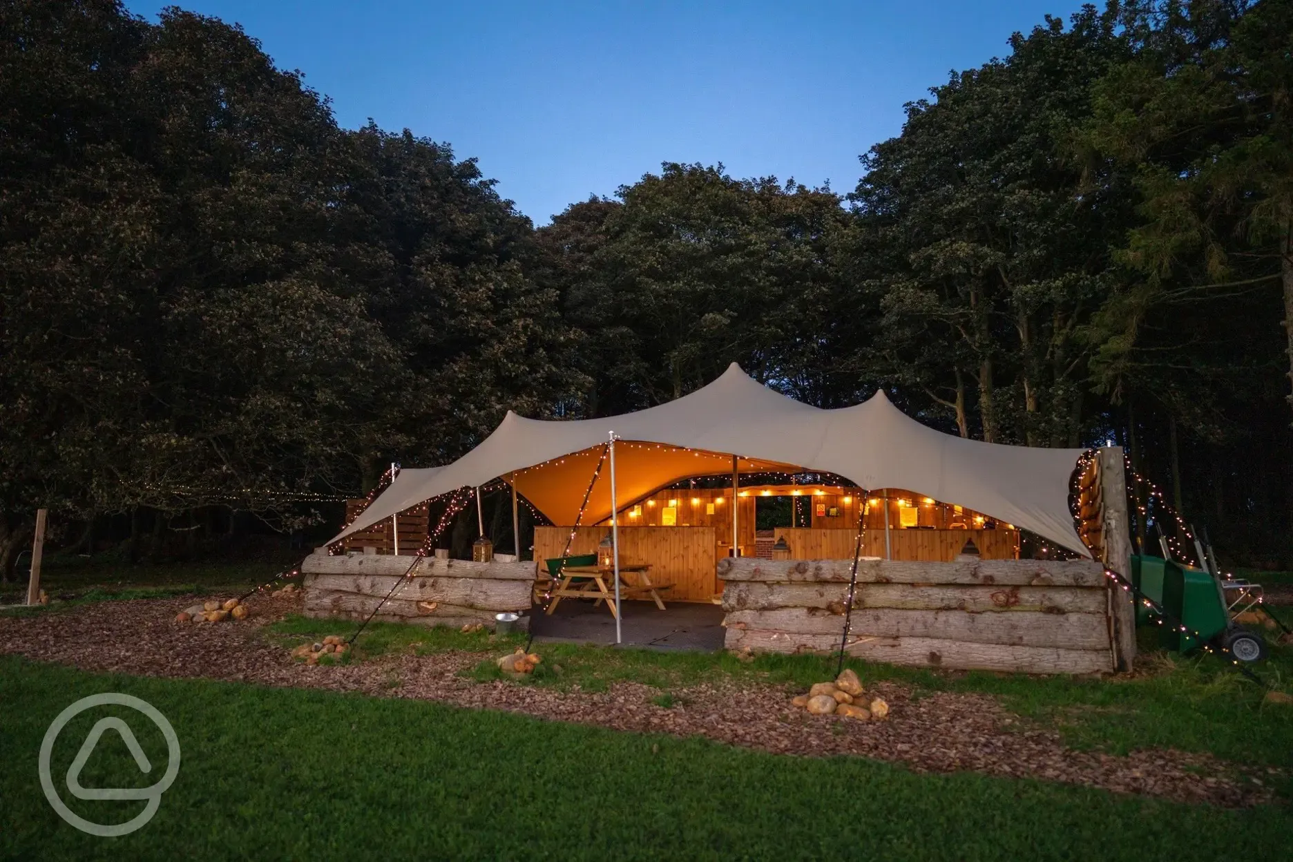 The Turnip Tent at night