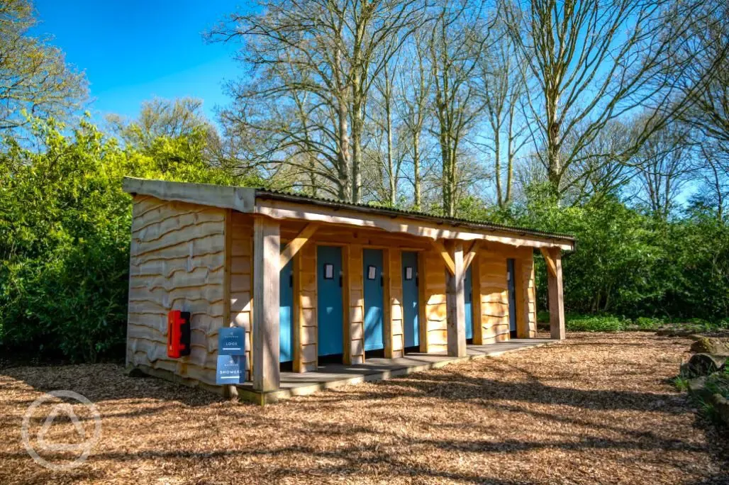 Private bathroom for each yurt