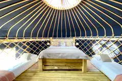 Bee Orchid and Foxglove Yurt interior