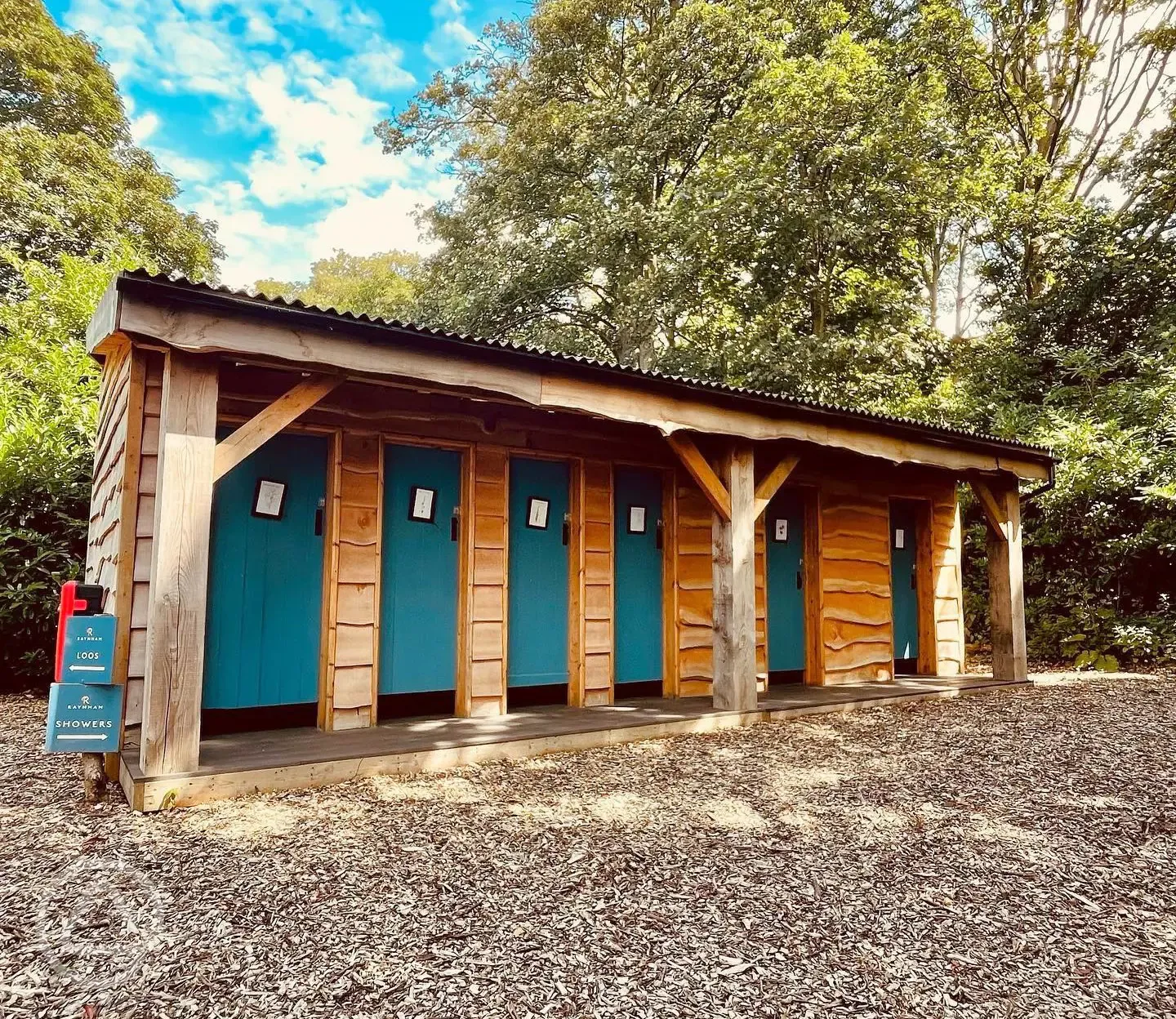 Private bathroom for each yurt