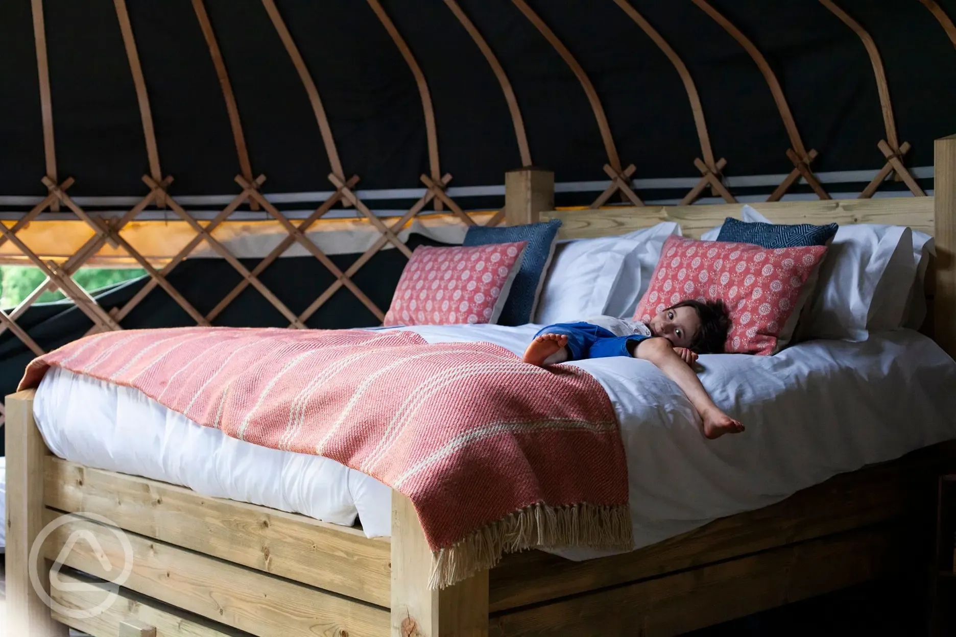 Bed in yurt