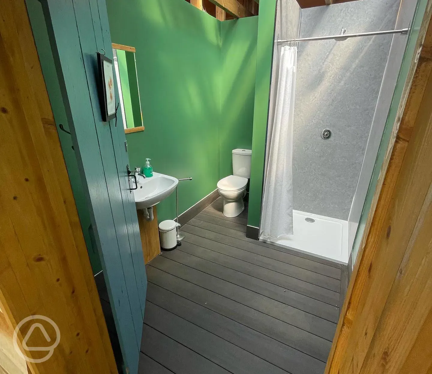 Private bathroom for each yurt