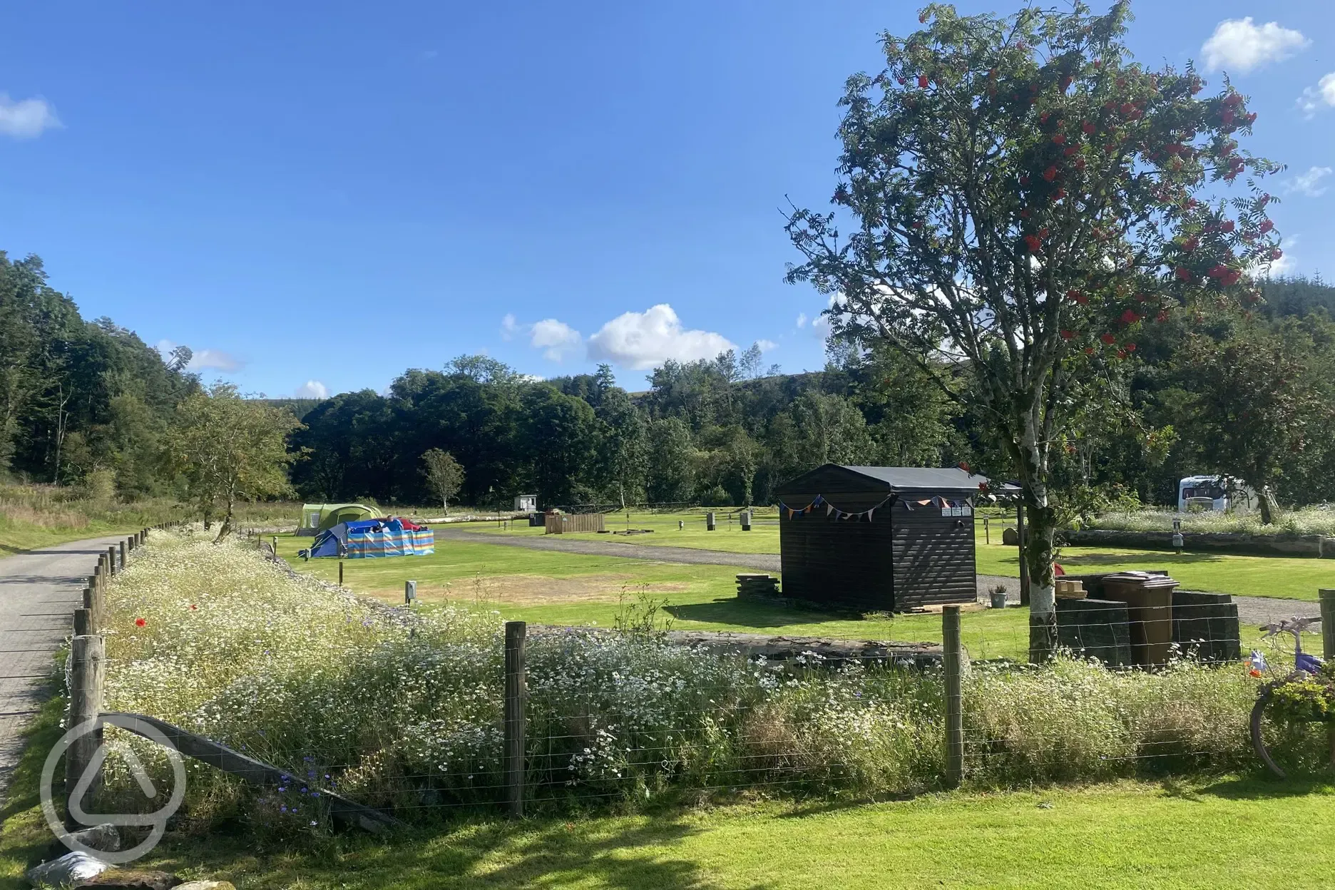 Campsite view from clubrooms