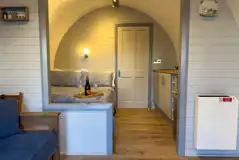 Bluebell ensuite glamping pod interior