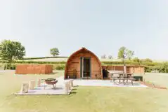 Wigwam lodge with optional hot tub