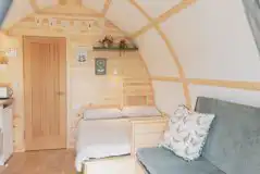 Deluxe Wigwam cabin interior 