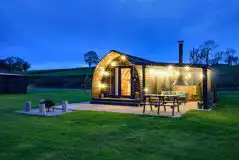 Moorlands, Waitby and Greenrigg glamping pods at night time Moorlands, Waitby and Greenrigg glamping pods at night time